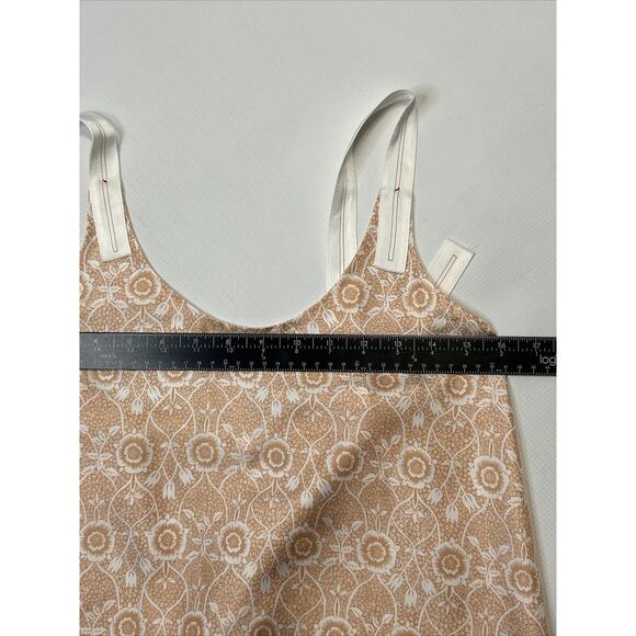 Helmut Lang Peach 100% Silk Ornamental Floral Tank Ladies Womens Med $320 - Picture 6 of 9